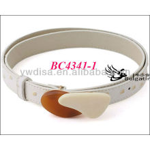 White Fashion PU Belts For Women With Size 2.5*83cm BC4341-1